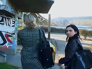 Sexy Honeys Flash Their Smoothly-shaven Vulvas In Public