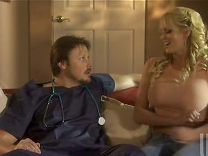 Hard-core lovemaking with a supah hot light-haired cougar Stormy Daniels