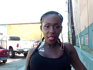 Amazing shemale with puny tits drilling her cock-squeezing ass fucking using fucktoy