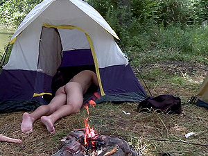 Horny Fags Fucks Gonzo While Camping In The Forest