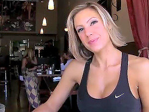 Blonde Shows Her Tits and Donk in Public at Shopping Mall